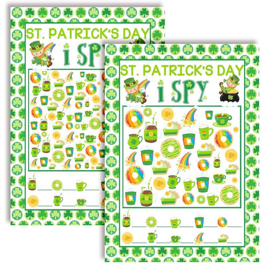 AmandaCreation St. Patrick's Day Spy Holiday Activity Cards - 10 4" x 5.5" Blank Cards