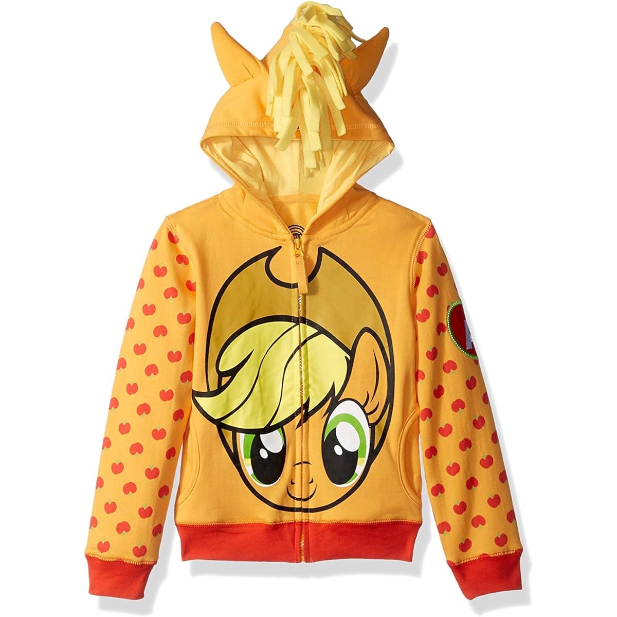 My Little Pony Girls' Apple Jack Costume Zip-up Hoodie