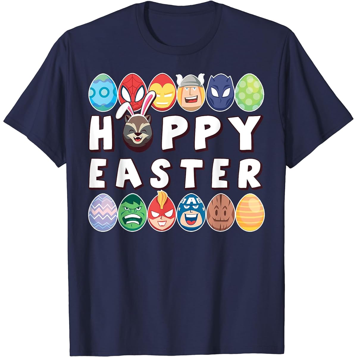 Marvel Easter Hoppy Easter Group Eggs T-Shirt