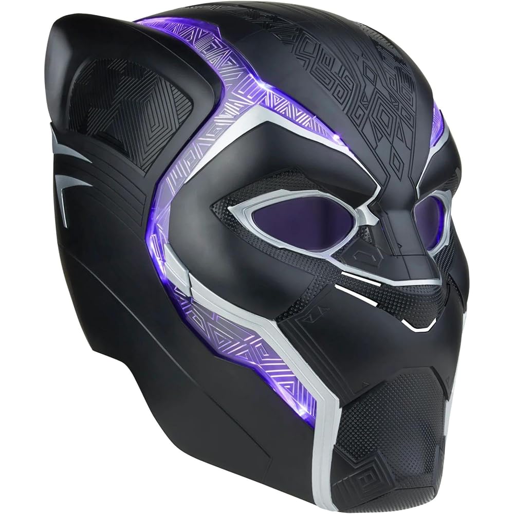 MARVEL Marvel Legends Black Panther Premium Electronic Roleplay Helmet with Light Effects and Lens that Can be Raised and Lowered, Marvel Legends Goods Black Panther Marvel Goods Marvel Roleplay Item Electric F3453 Genuine Product