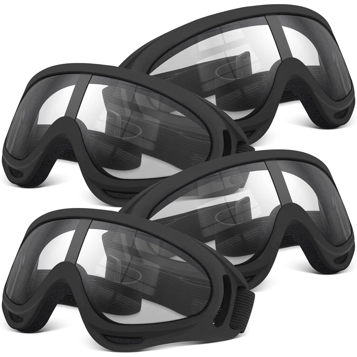 POKONBOY Protective Goggles Safety Glasses Eyewear Compatible with Nerf Guns Kids Teens Game Battle 4 Pack