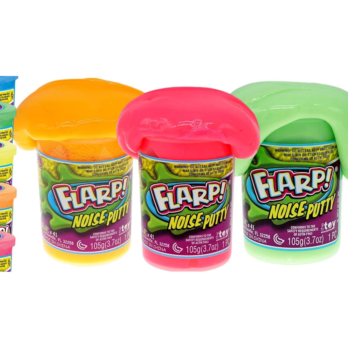 JA-RU Flarp Noise Putty Scented (3 Unit Assortment) Pass Gas Noise Putty Squishy Sensory Toy Easter ADHD Autism Stress Toys Great Party Favors for Kids & Adults Boys & Girls
