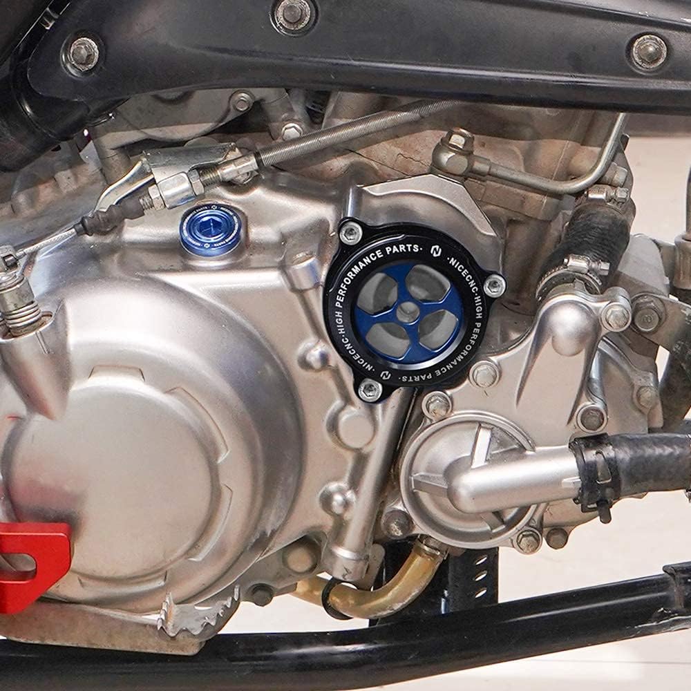 NICECNC Oil Filter Cover with Observation Window for Yamaha Raptor 700 YFM700 2015-2023 Raptor 700R YFM700R 2009-2009 2011-2023 1S3-13447-00-00 Replacement (Black)