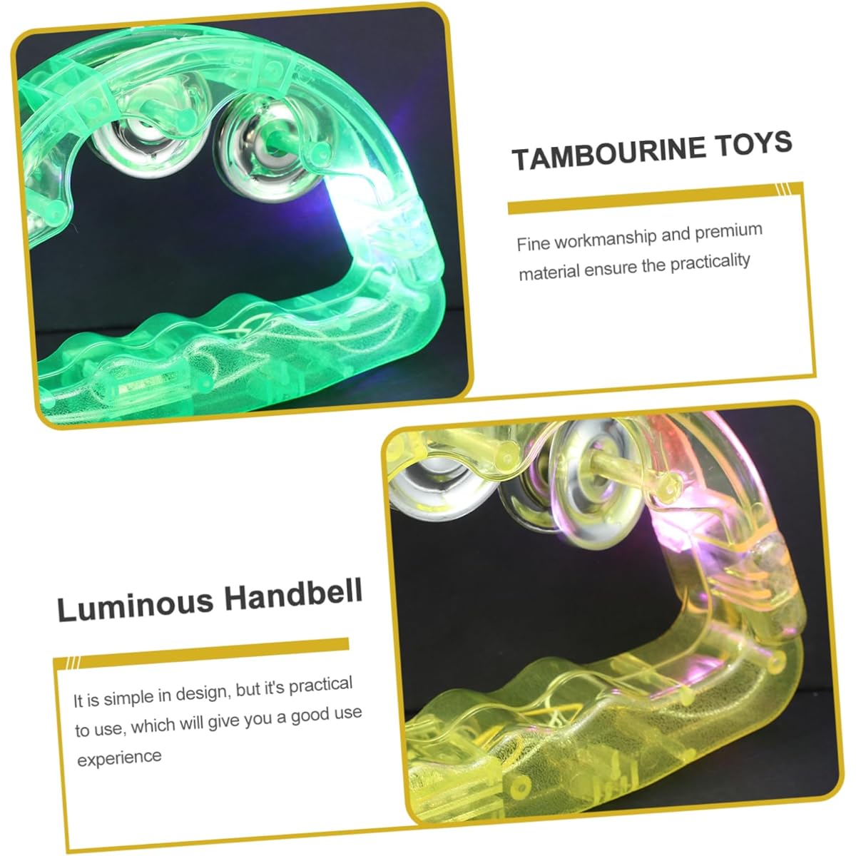 Vaguelly 32pcs Flash Rattles Baby Rattles Toddler Tambourines Light Shake Tambourine Tambourine Toy Led Handheld Tambourine Kidcraft Playset Flash Toy