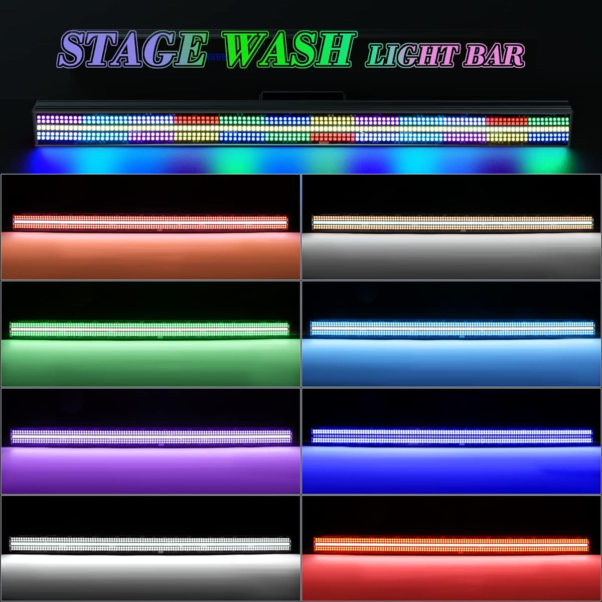 Stage Light Bar 720 LED 150W RGB DJ Light Bar Wall Washer Light DMX Control & Self Propelled Stage Lighting for Indoor Disco Party Church Birthday Bar Wedding