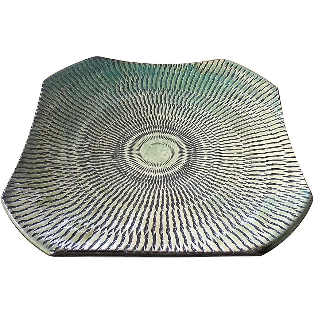 Yamashita Crafts Ontayaki 8-inch square plate, light blue, Tobi 21×21×4cm 45020080