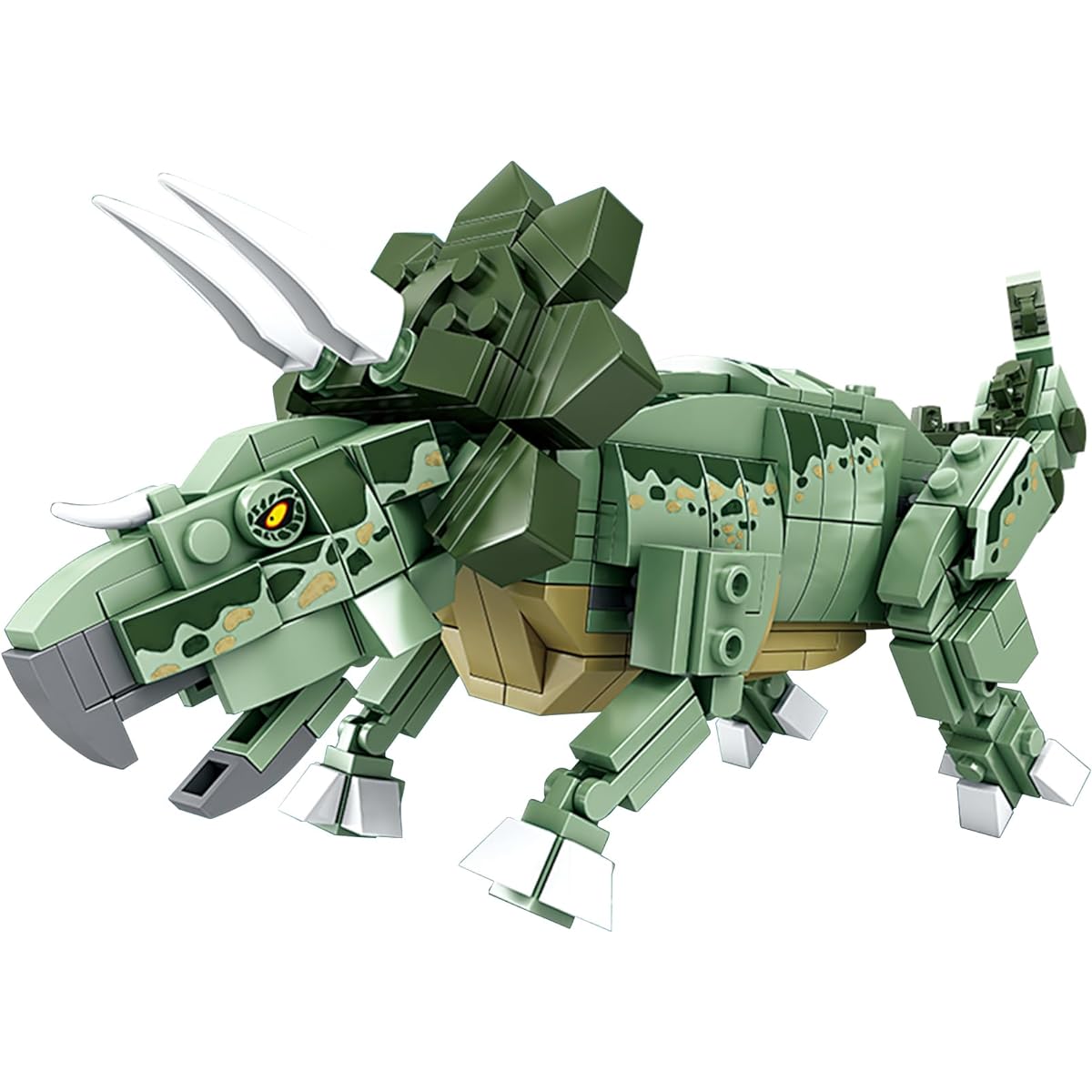Oichy Dinosaur Building Blocks Set, 389 Pieces Triceratops Building Set Dinosaur Model Kit Toy Gift for Kids and Adults
