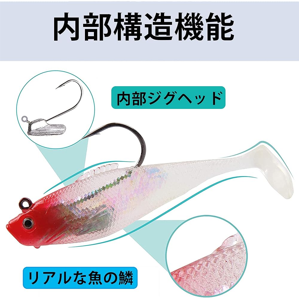 Bass Lure Fishing Jig Head Fishing Bait Soft Swimbait Lead Jig Head Weighted Hook For Saltwater and Freshwater Trout Lure Fishing