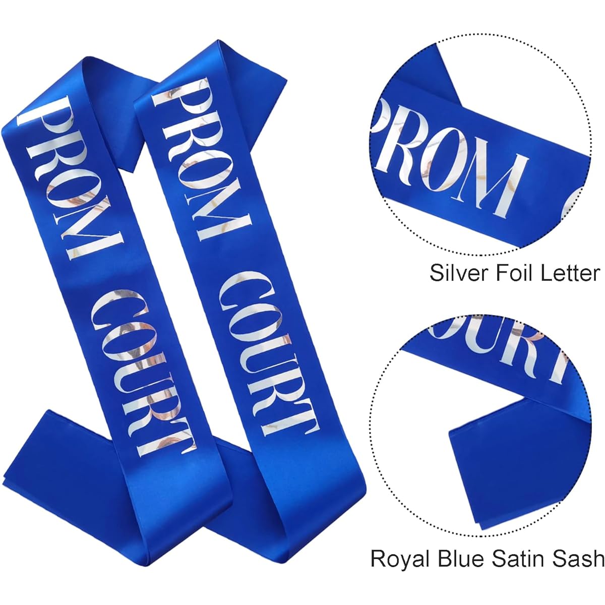 MUMUNN Prom Coat Sash 2 Pack - Satin Sash for High School Dance Party Event Graduation Party Graduation Party Costume Prom Sash for Graduation Party Prom Coat
