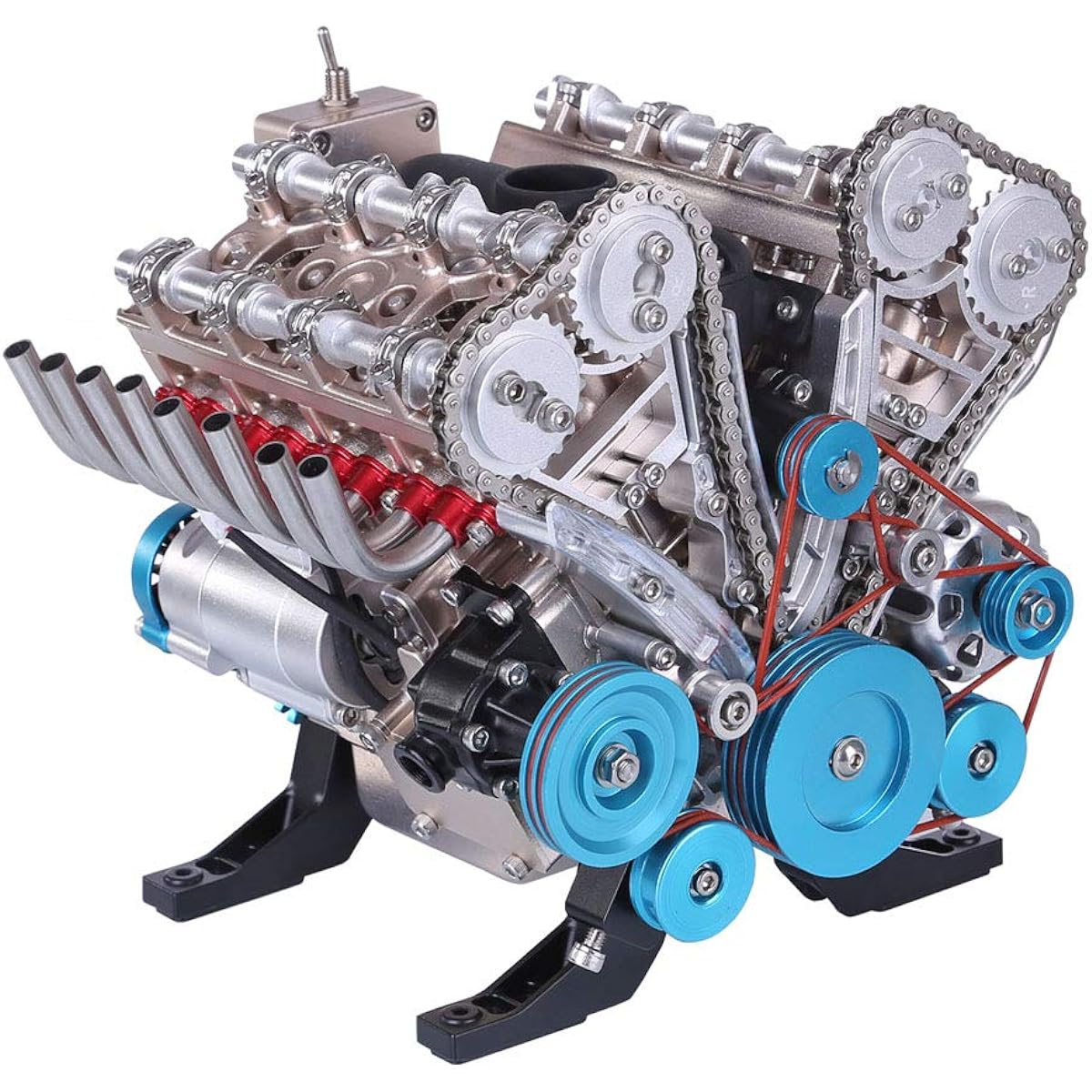 HMANE V8 Engine Model Kit for Adults 500+ Parts 1:3 Mechanical Engineering Model DIY Assembly Physics Toy Gift