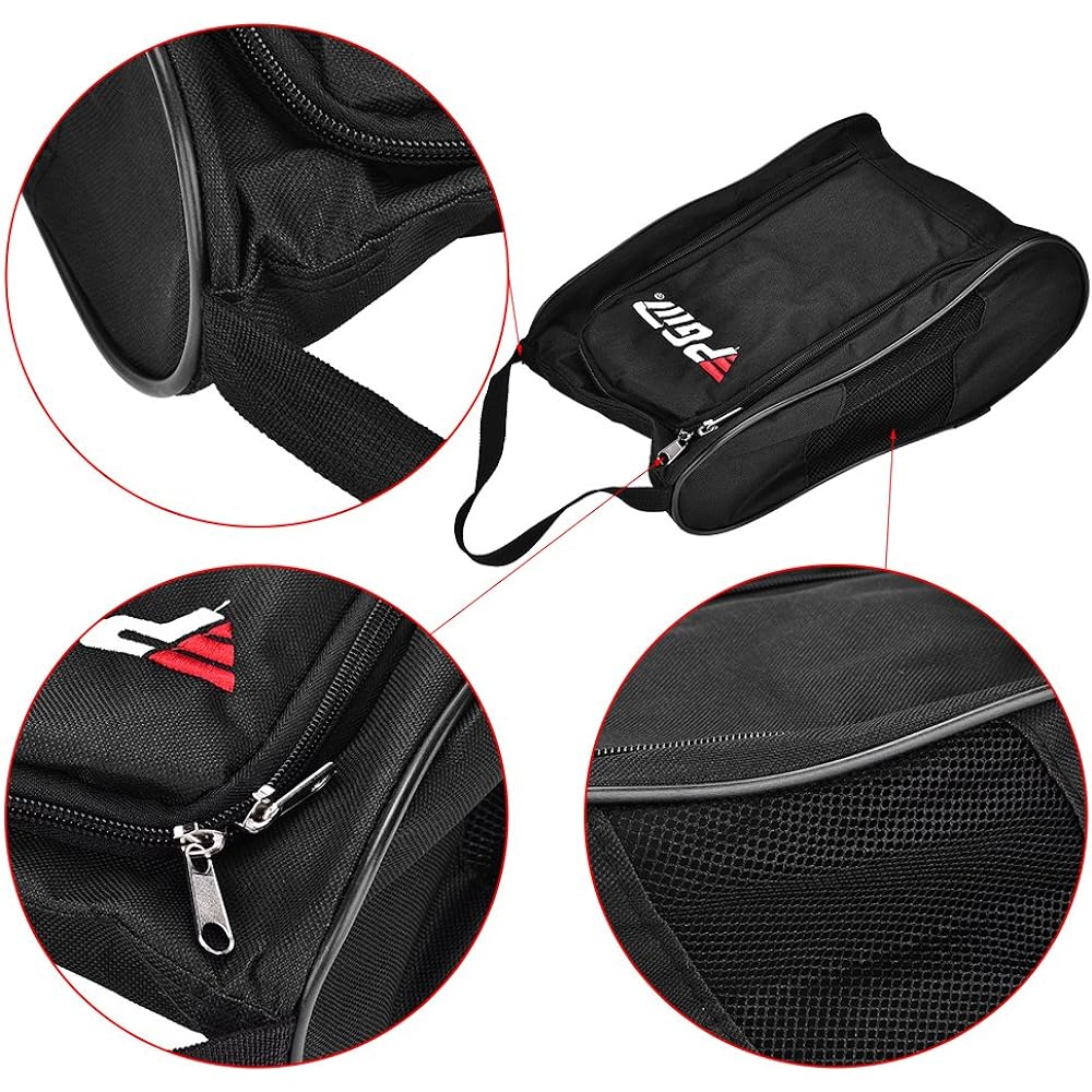 Shoe Case, Shoe Holder, Shoe Bag, 2 Pairs, Breathable, Golf, Basketball, Travel, Outdoor, Kappa, Climbing, Travel, Business Trip (Black)