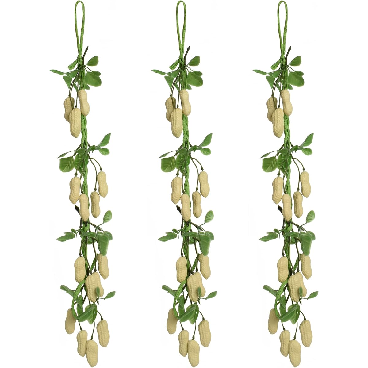 Hagao Fake Peanuts Hanging Peanuts String Artificial Vegetables Simulation Peanuts Home Kitchen Decoration Teaching Materials 3 Sets