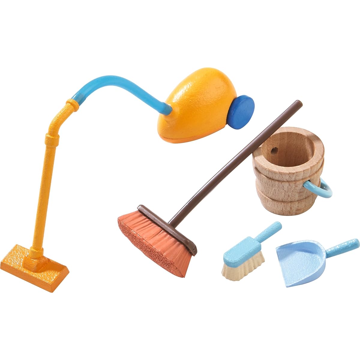 HABA 303016 Little Friends Spring Cleaning Dollhouse Accessory Set
