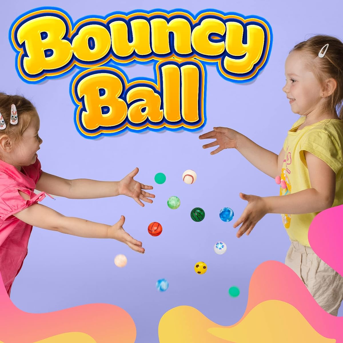 Bouncy Balls Bulk Assorted Designs 1" Rubber High Rebound Balls for Kids Party Favors Carnival Prizes 1" Pack of 150