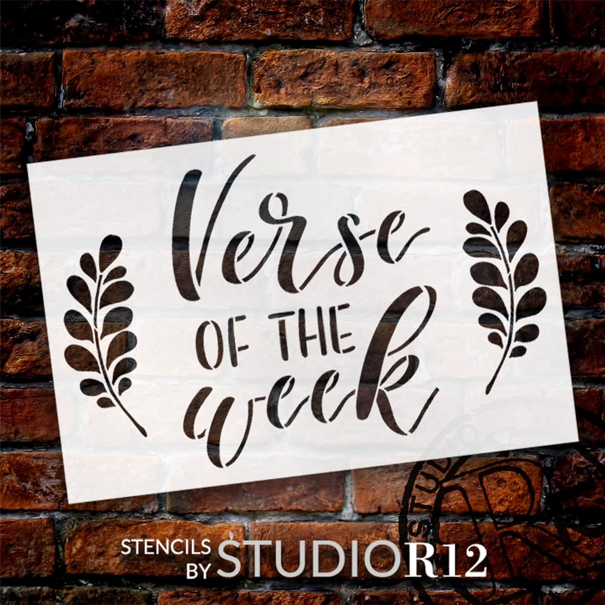 StudioR12 Verse of the Week Stencil - Choose Your Size - Made in the USA - Craft DIY Religious Faith Home Decor | Paint Church Word Art Wood Signs | Reusable Mylar Template (8 x 12 Inch)