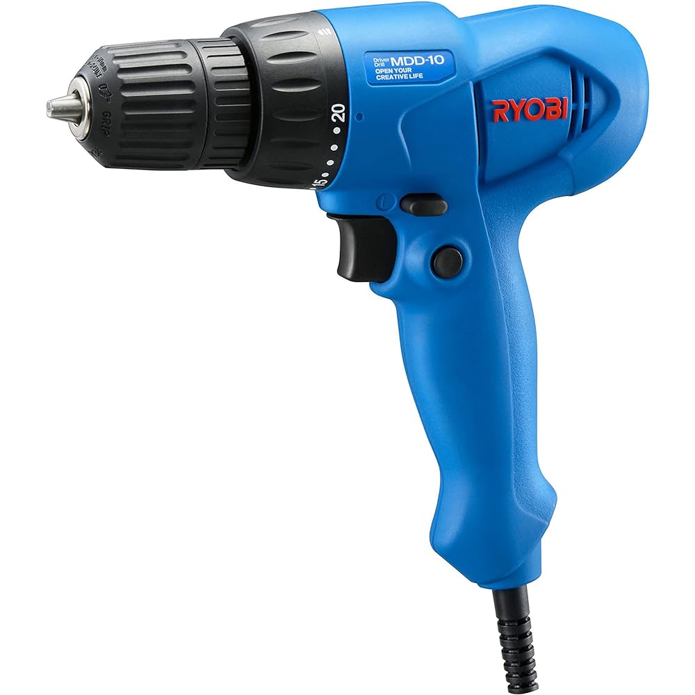 Kyocera Old Ryobi Driver Drill MDD-10 [Easy to handle and easy to use, perfect for beginners] Drilling capacity (ironwork) 5mm / (woodworking) 10mm Screw tightening capacity (wood screws) 3.8 x 41mm Light weight 0.8Kg 646052A