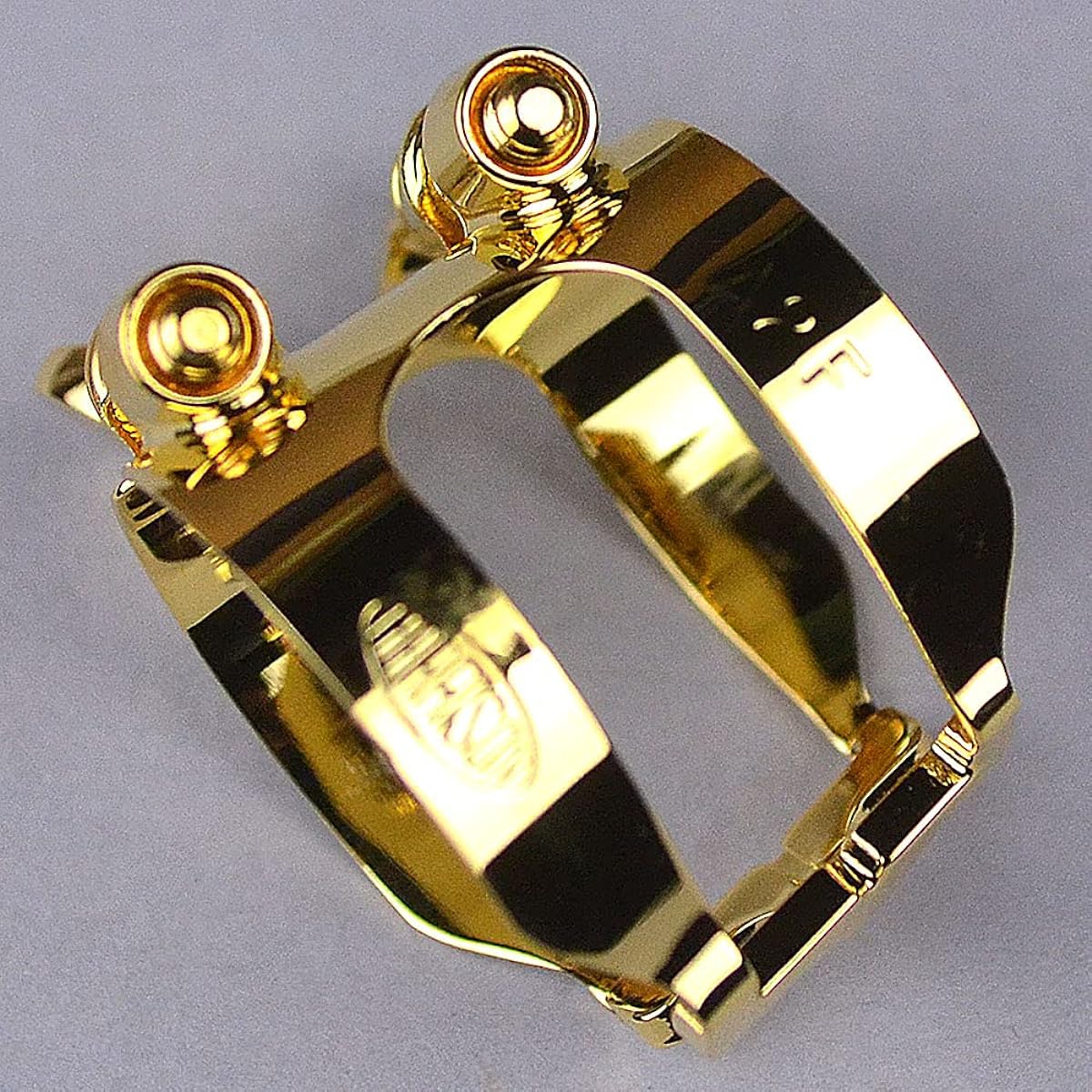 HARRISON Alto Saxophone Ligature A2GP for Standard Rubber Size, Gold Plated Finish