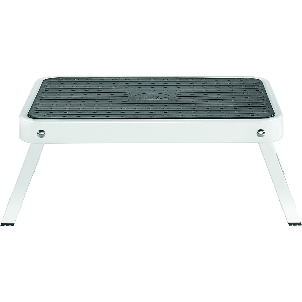 Hailo [One Step 60098] Mini Stepladder Space Saving Foldable Compact Stepladder White Size when used: W38 x D26 x H16cm Size when stored: W38 x D26 x H3.5cm
