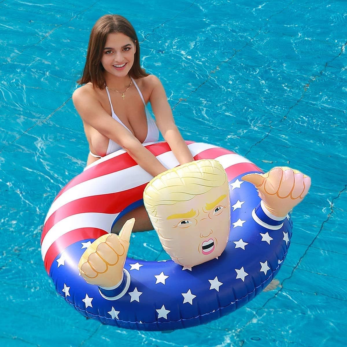 TRUMPPP Inflatable Pool Floats 2024 American Pool Floats for Summer Pool Parties - Fun Inflatables for Adults and Kids