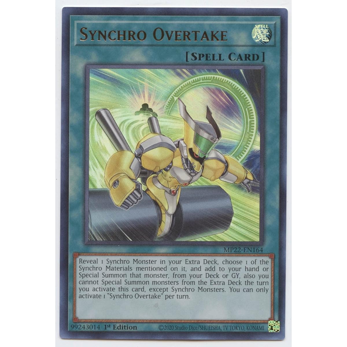 Synchro Overtake - MP22-EN164 - Ultra Rare - First Edition.