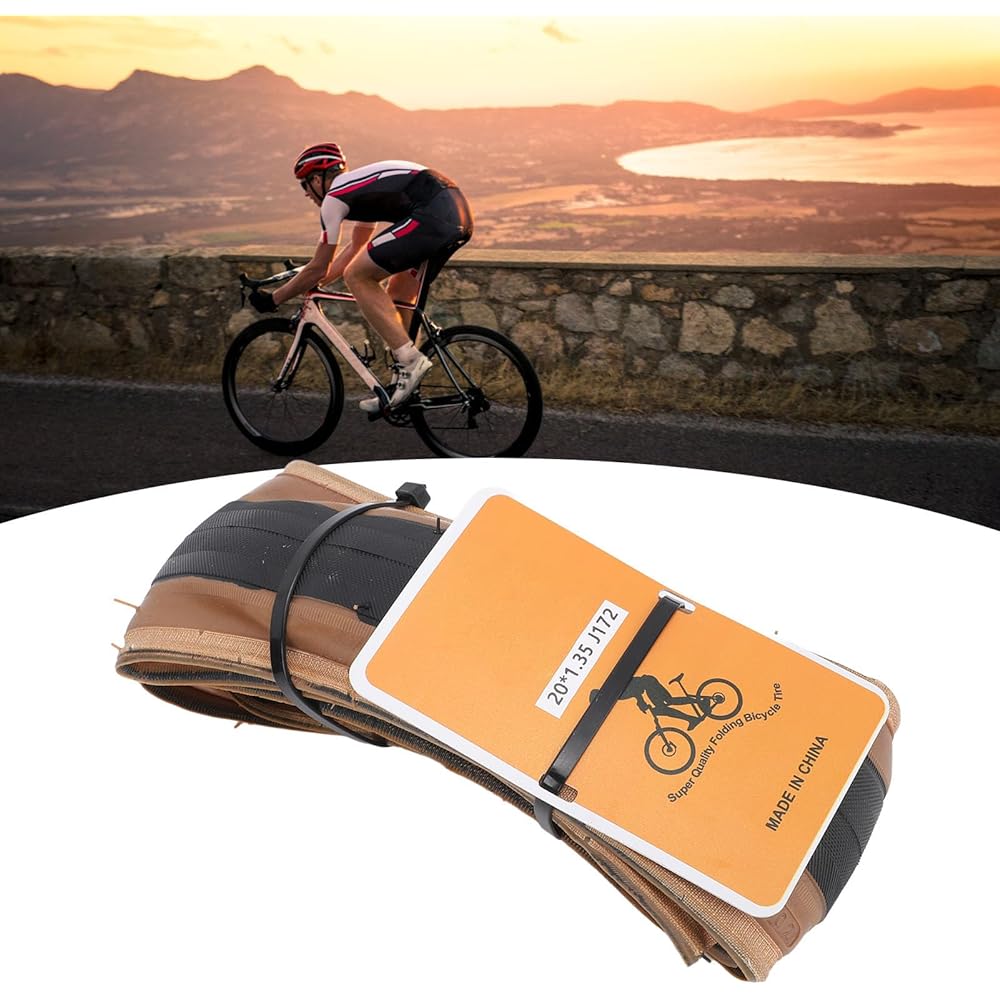 Portable Folding Tire 20 X 1.35 Inch Special Pattern Wear Resistant Rubber Replacement Durable Material for Road Bike