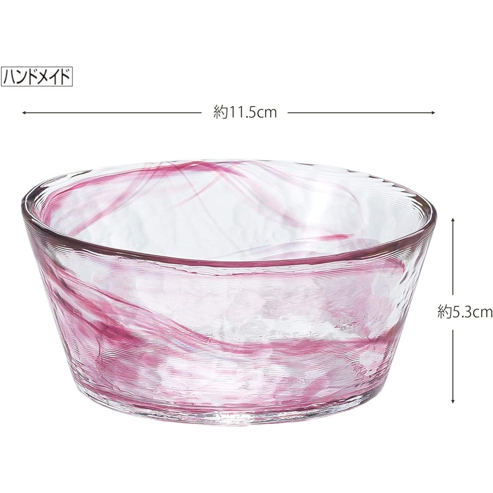 Toyo Sasaki Mentsuyu Bowl Japanese Glass Red Approximately φ11.5 x 5.3cm 3 pieces 41522