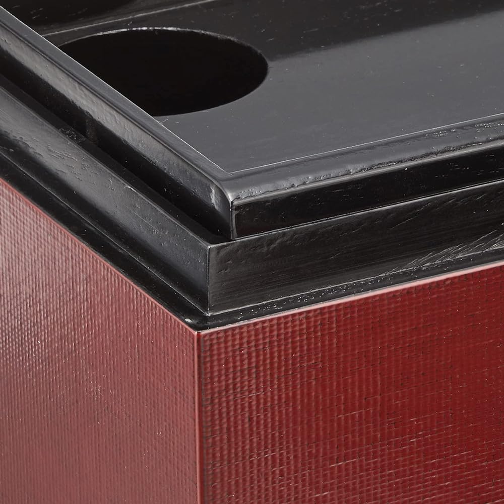 Nakamura Kosai Tea Box Vermilion Size: Length 14.6 x Width 21.4 x Height 13.4cm Rikyu Tea Box Negoro Lacquer