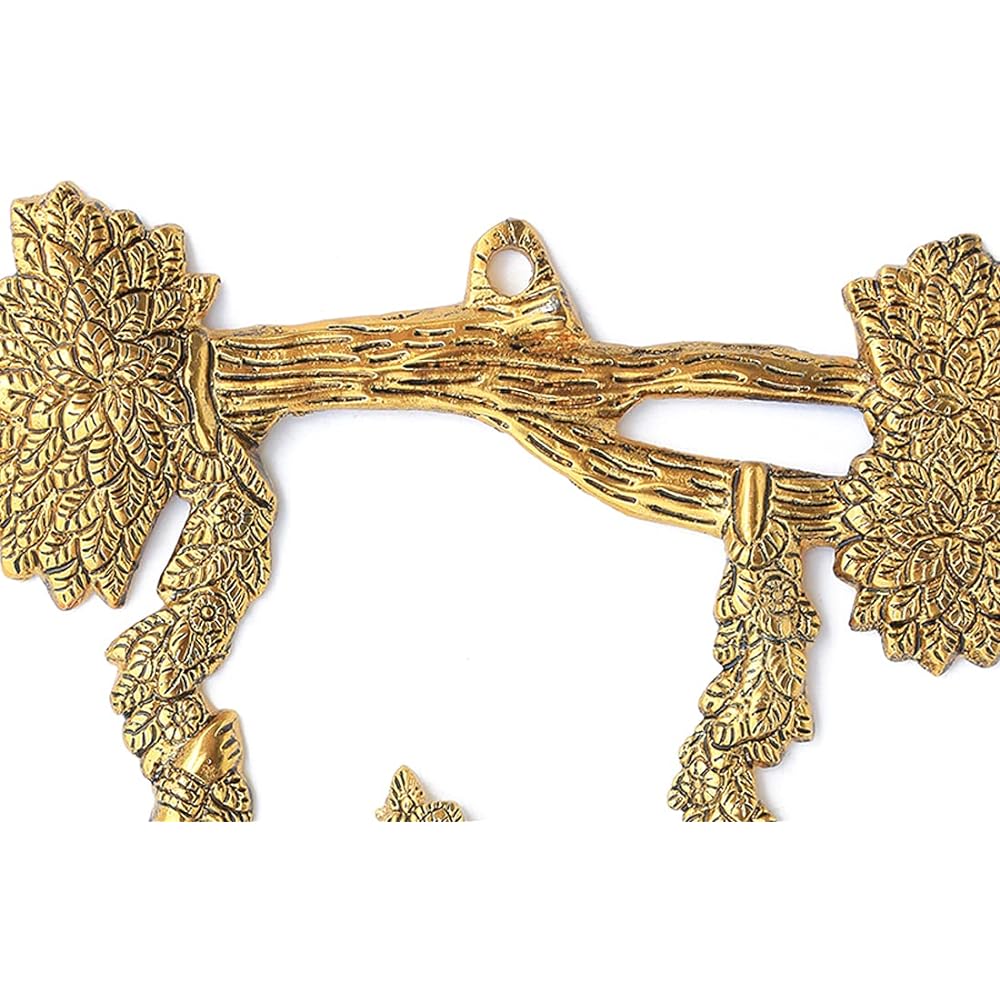 Aditri Creation Metal Wall Hanging Radha Krishna Wall Decor Tree Jhula Jhula Swing Indian Decorative Statue Idol Wall Decoration for Home Office Temple Gift and Decor. white