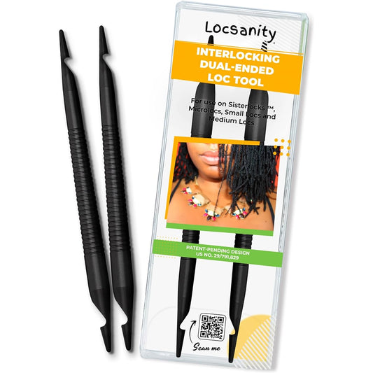 Locsanity Interlocking Tool for Locs - Dual End Metal Dreadlocks Crochet Hook - Sister Locs Tightening Tool Locs Maintenance - Hair Styling Dreadlocks Micro Locs Small/Medium Locs