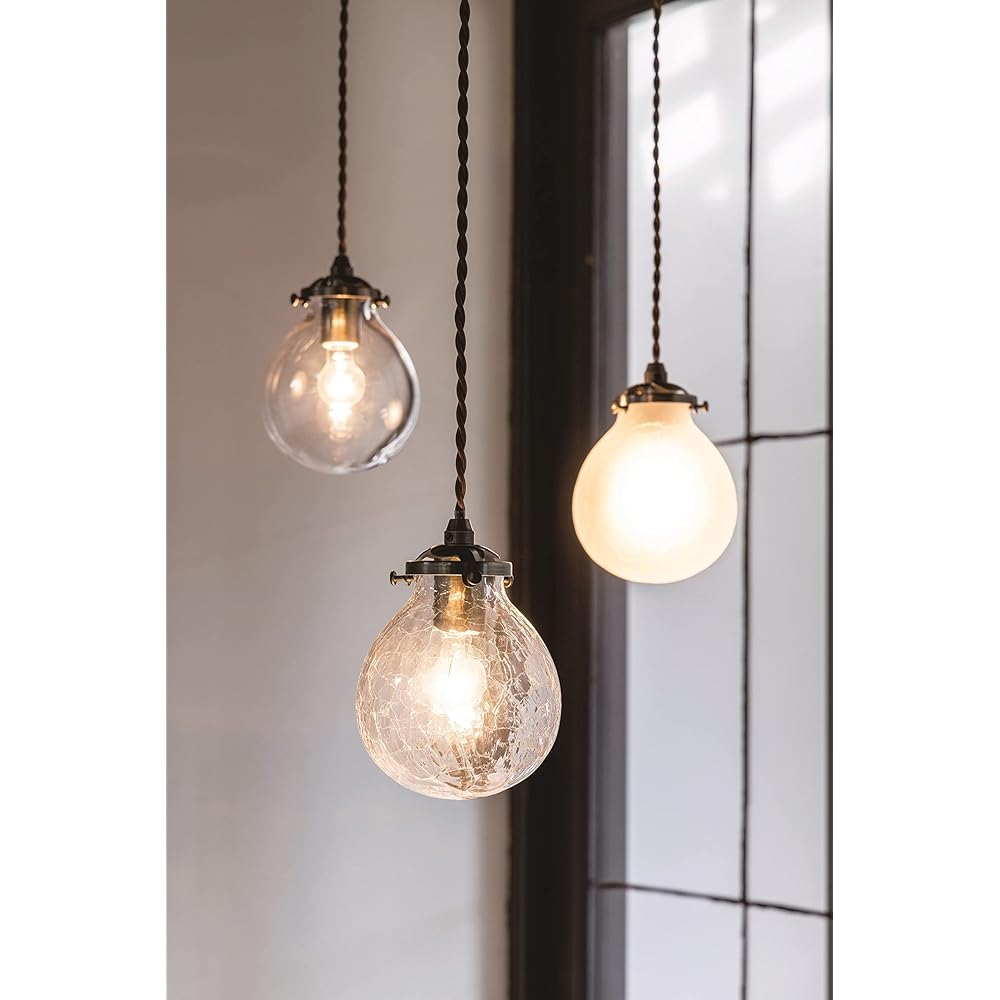 Interform Pendant Light LT-9824CR Marvel with LED Bulb Cracked Glass Scandinavian Drop Multiple Hanging