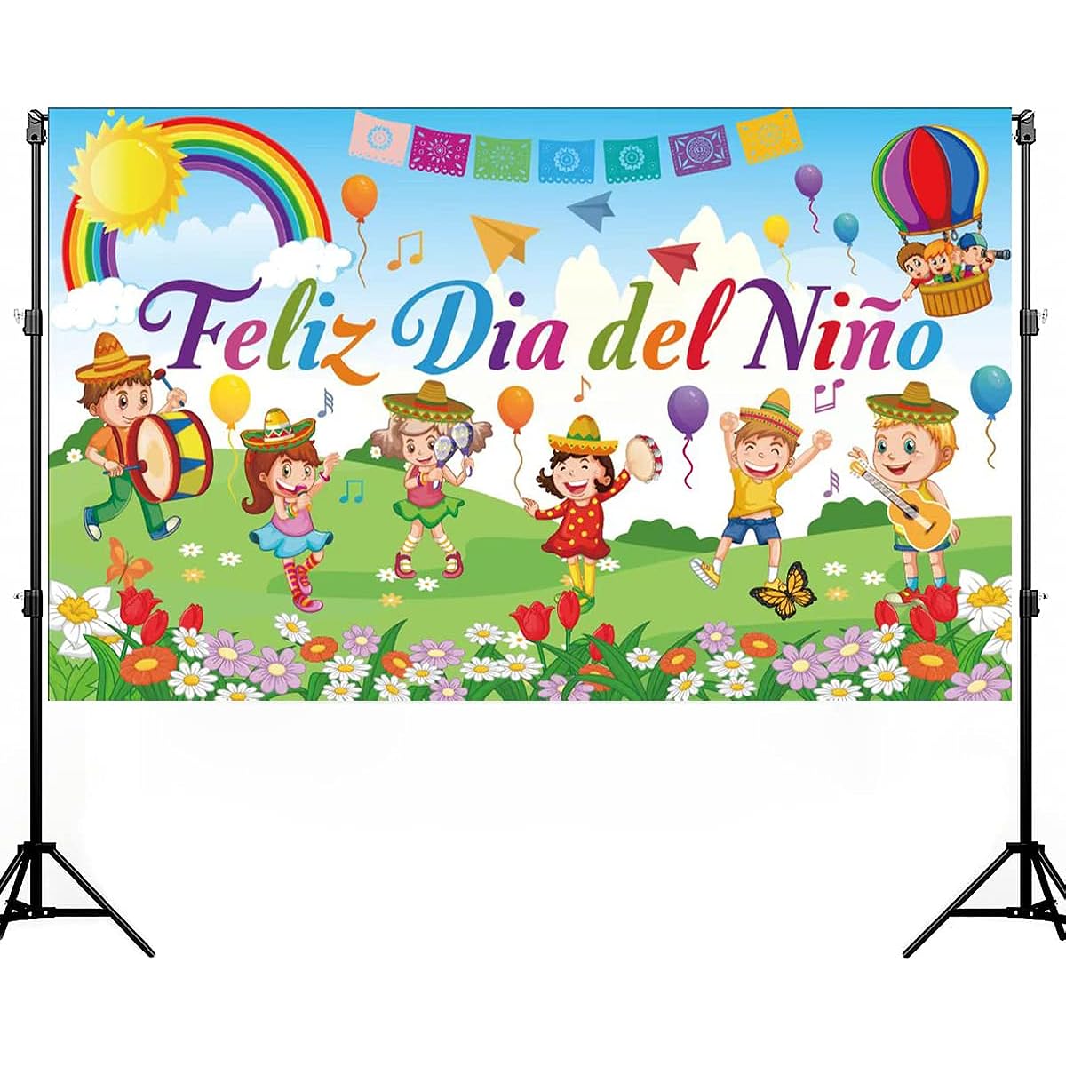 Dia Del Niño Feliz Dia Del Niño Banner Backdrop Mexico Children's Day Backdrop Kids Party Decoration 71 x 43 inches