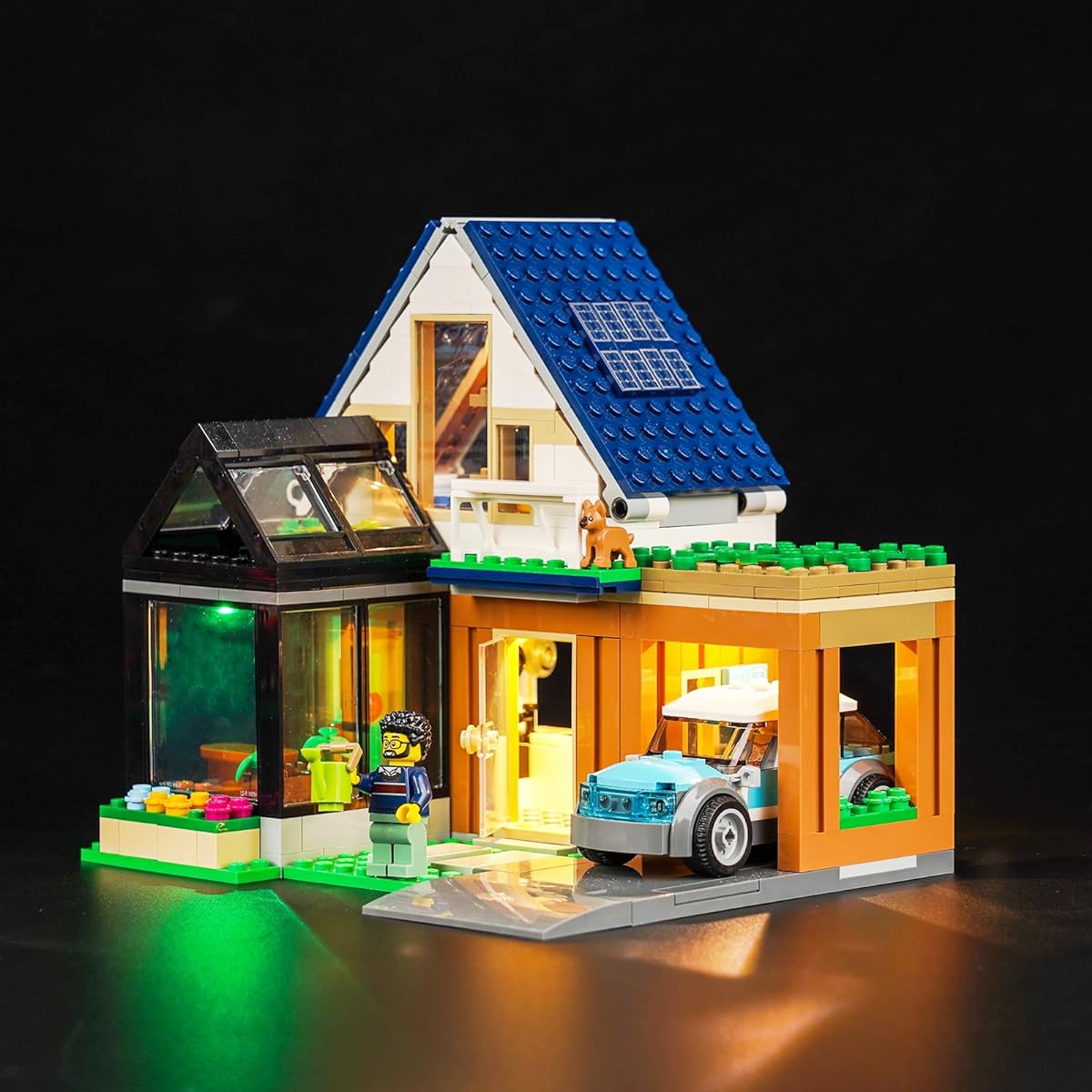 VONADO LED Light Kit for Lego Family House and Electric Car 60398 Creative Lighting Set Accessories Compatible with Lego 60398 Building Set (Lights Only, No Model)