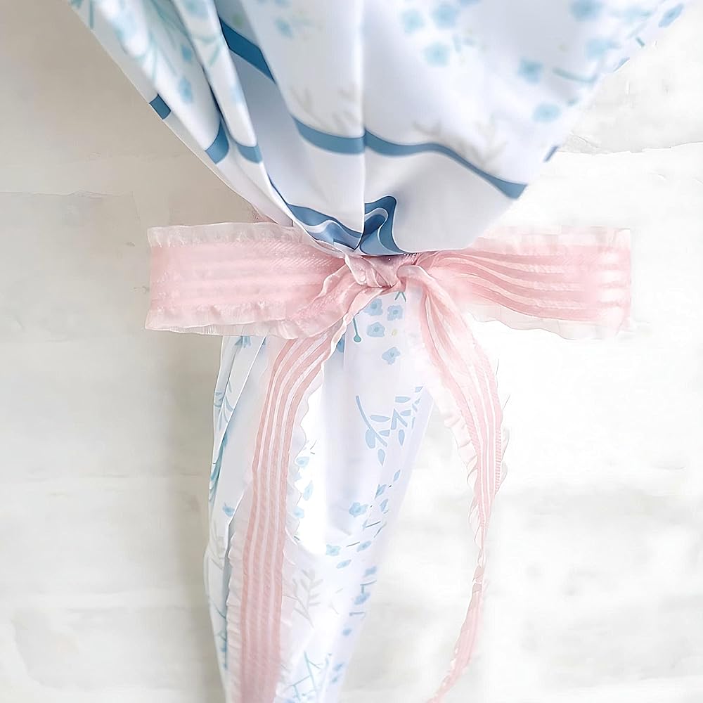 Umbrella Bouquet Gypsophila ribbon pattern