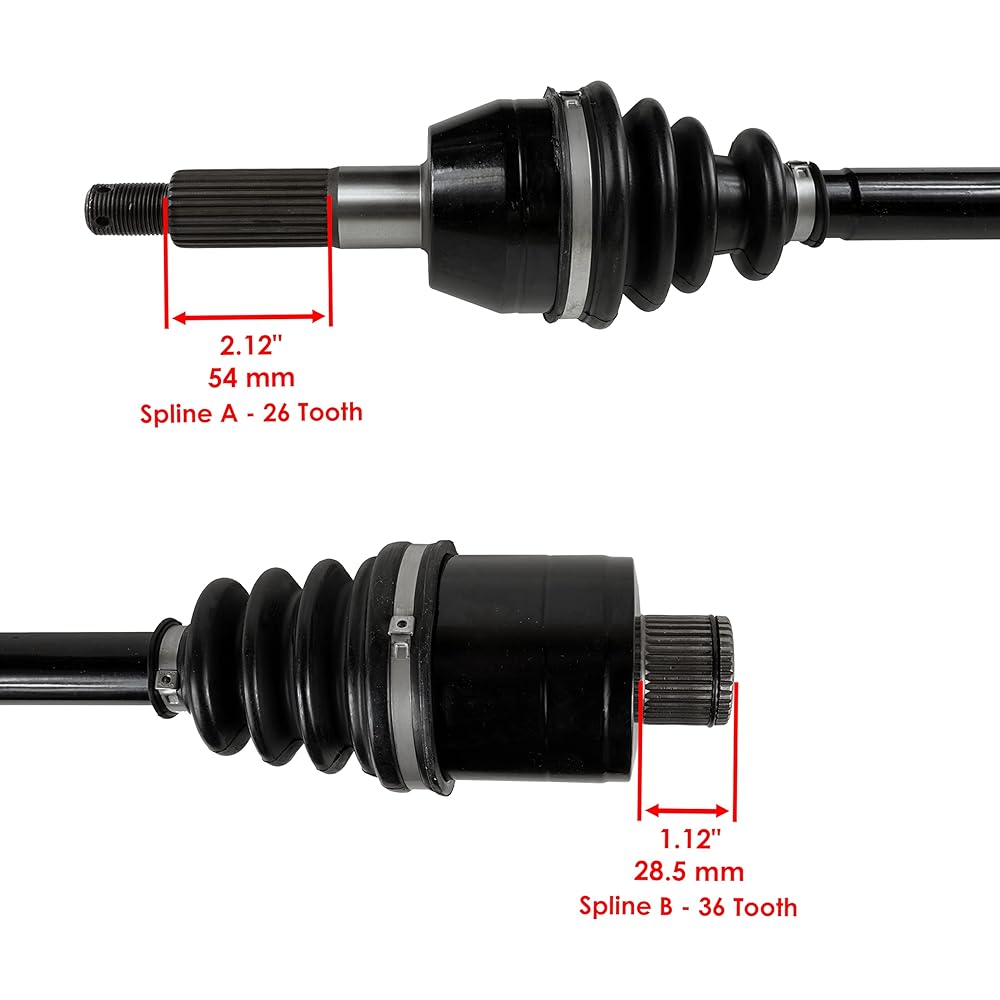 Caltric Rear Left and Right CV Joint Axle with Bearing Compatible with Polaris Sportsman 570 Efi 2014