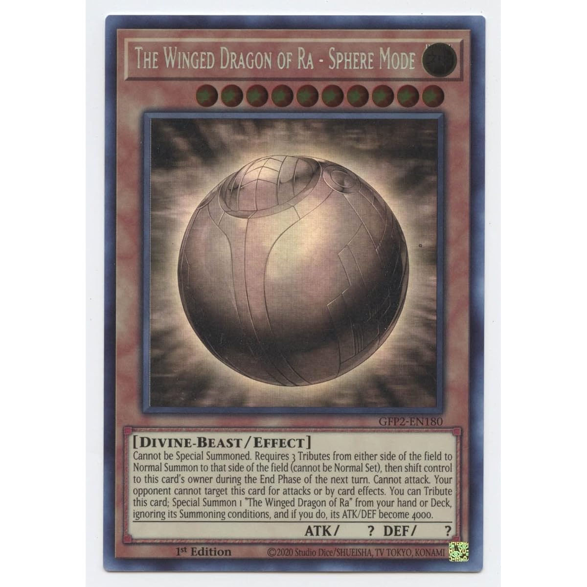 Wings of Ra Dragon - Sphere Mode - GFP2-EN179 - Ghost Rare - 1st Edition