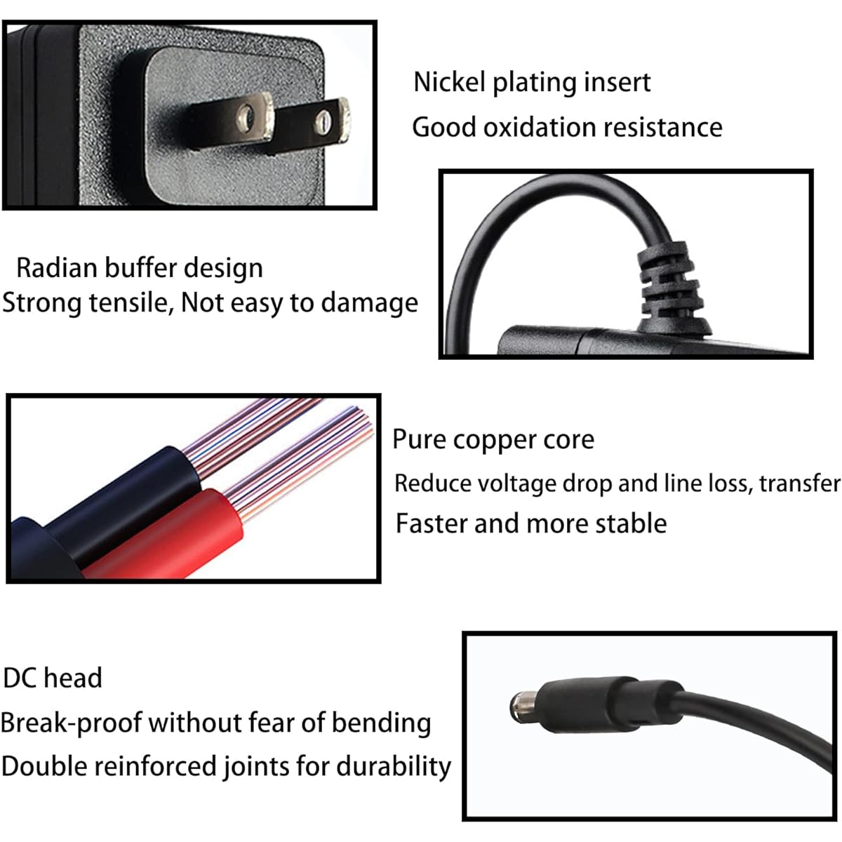 12V AC Adapter for Elliptical Power Horizon EX-59 Elliptical Trainer Exercise Machine EX59 EX-69 EX44 EX56 CX66 E500 E6 E700 Elliptical Replacement Power Cord