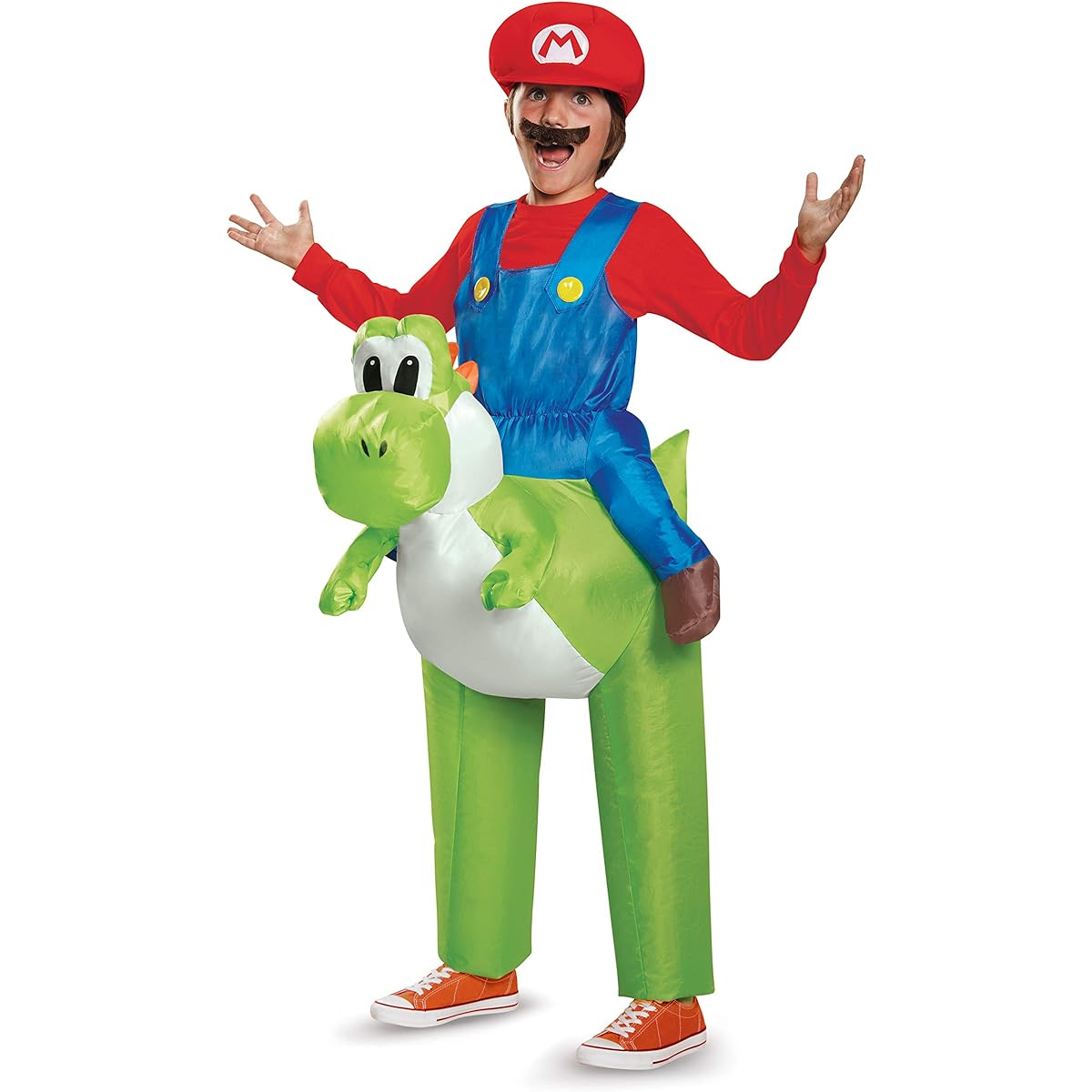 Super Mario Brothers Costume Mario Cosplay Kigurumi Yoshi Set Fancy Dress Kigurumi Game Character Kids Children [Parallel Import]