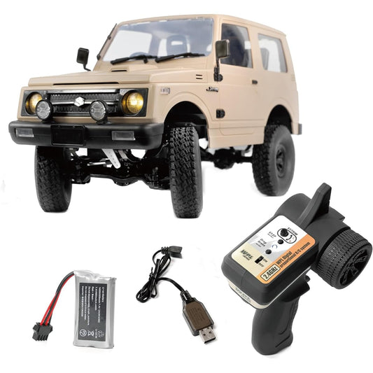 WPL JAPAN Suzuki Jimny (JA11) 1/10 Outdoor Radio Control 4WD Four-Wheel Drive RC Car Rock Crawling Crawler with Technical Approval Mark and Battery Included (Coyote)