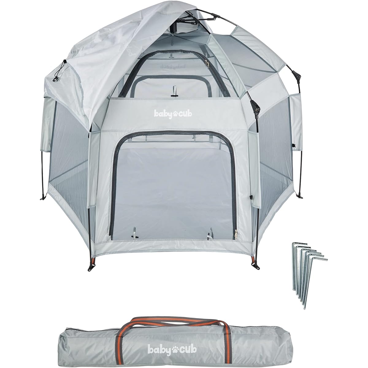 Baby Cub Playden - Indoor/Outdoor Play Tent with Cover, Children's Portable Tent with Canopy, Easy to Pop Up at the Beach or Home, Lightweight and Versatile Kids Tent
