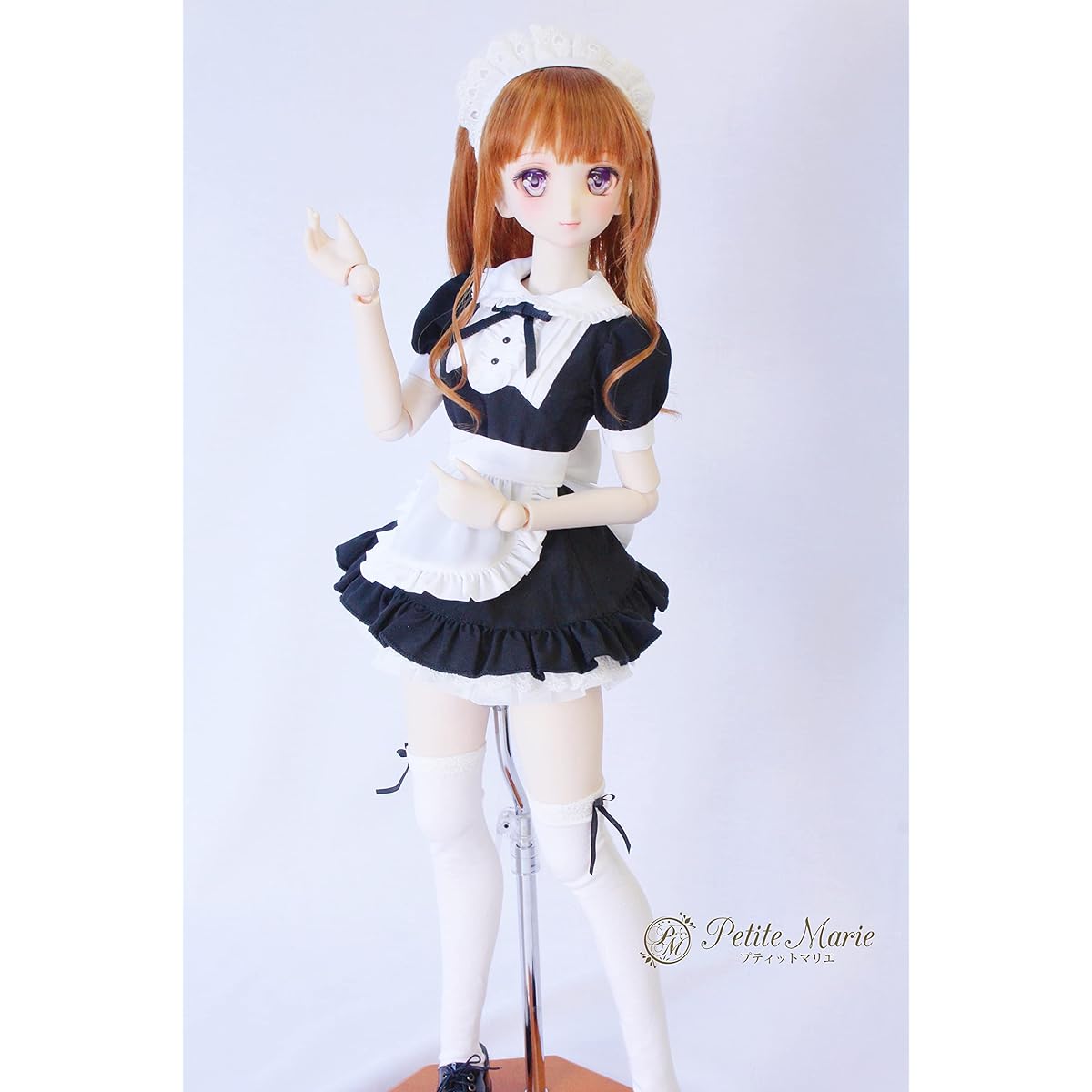 [Petite Marie] 1/3 DD compatible cute mini skirt maid outfit black and white 4 piece set 60cm doll BJD doll clothes [Petite Marie] [No.0144]