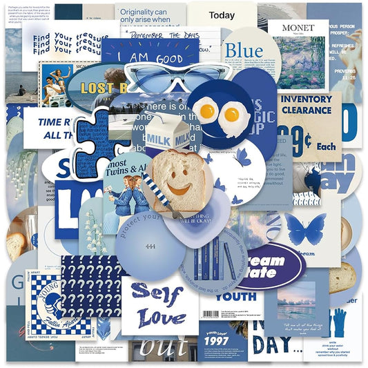 57 Blue Stickers (Blue)