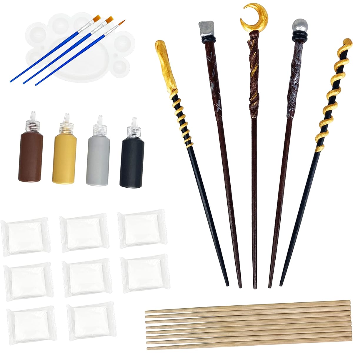 Magic Wand Making Kit for Kids and Adults DIY Craft Set Wizard Birthday Party Supplies 24 Pieces