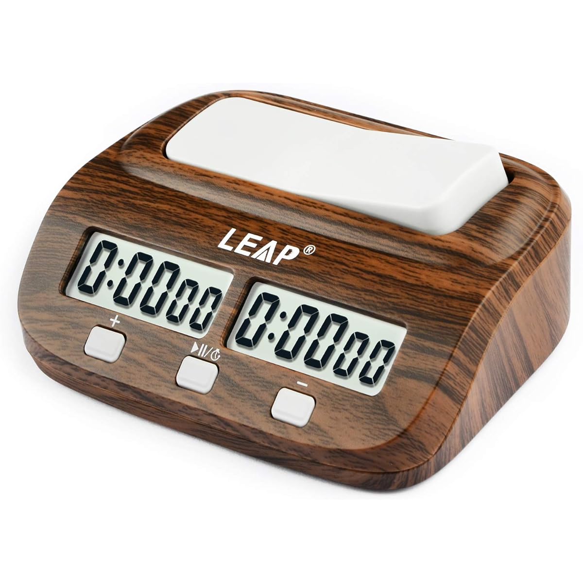LEAP Chess Clock Digital Chess Timer Professional Board Game Timer with Alarm Function (Official Store) Wooden Appearance