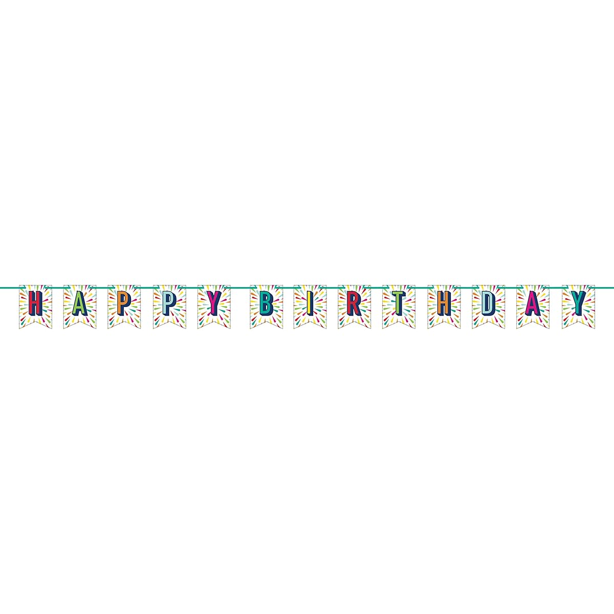 Creative Converting Birthday Burst Banner 6" x 84", Multicolor