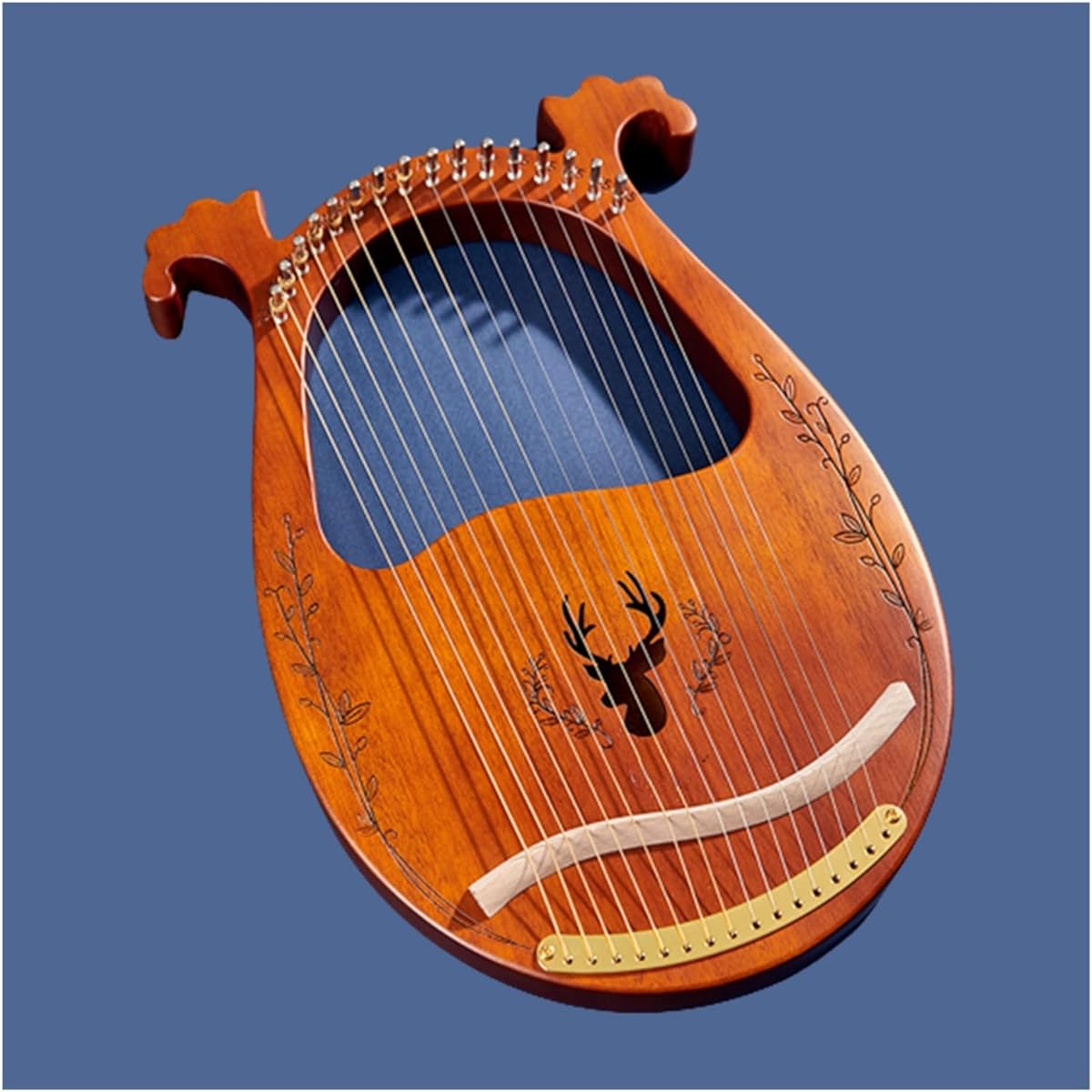 WowZza 16 String Lyre Harp Instrument for Beginners with Tuning Tool Spare String Lyre Harp/2