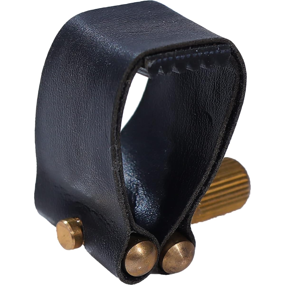 Artificial Leather Alto Saxophone Mouthpiece - Buckle Compact Durable Black