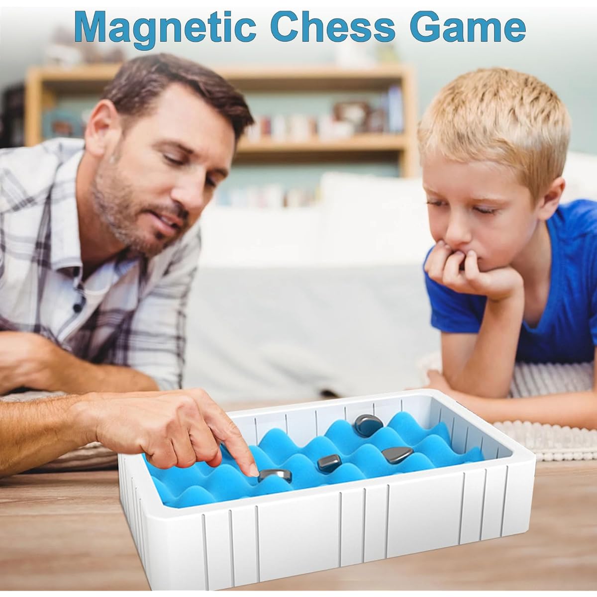 Magnetic Chess Game Multiplayer Magnetic Board Game Fun Tabletop Magnetic Game Educational Checkers Game Portable Chess Board Party Supplies Rope Style