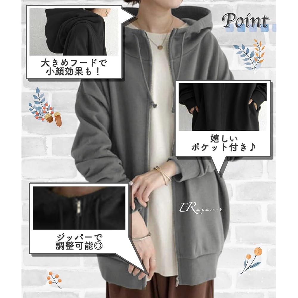 [Meluse] 7 Colors Available, Long Sleeve, Outerwear, Tops, Parka, Big Silhouette, Plain, High Neck, Warm, Autumn, Winter, Women's 3