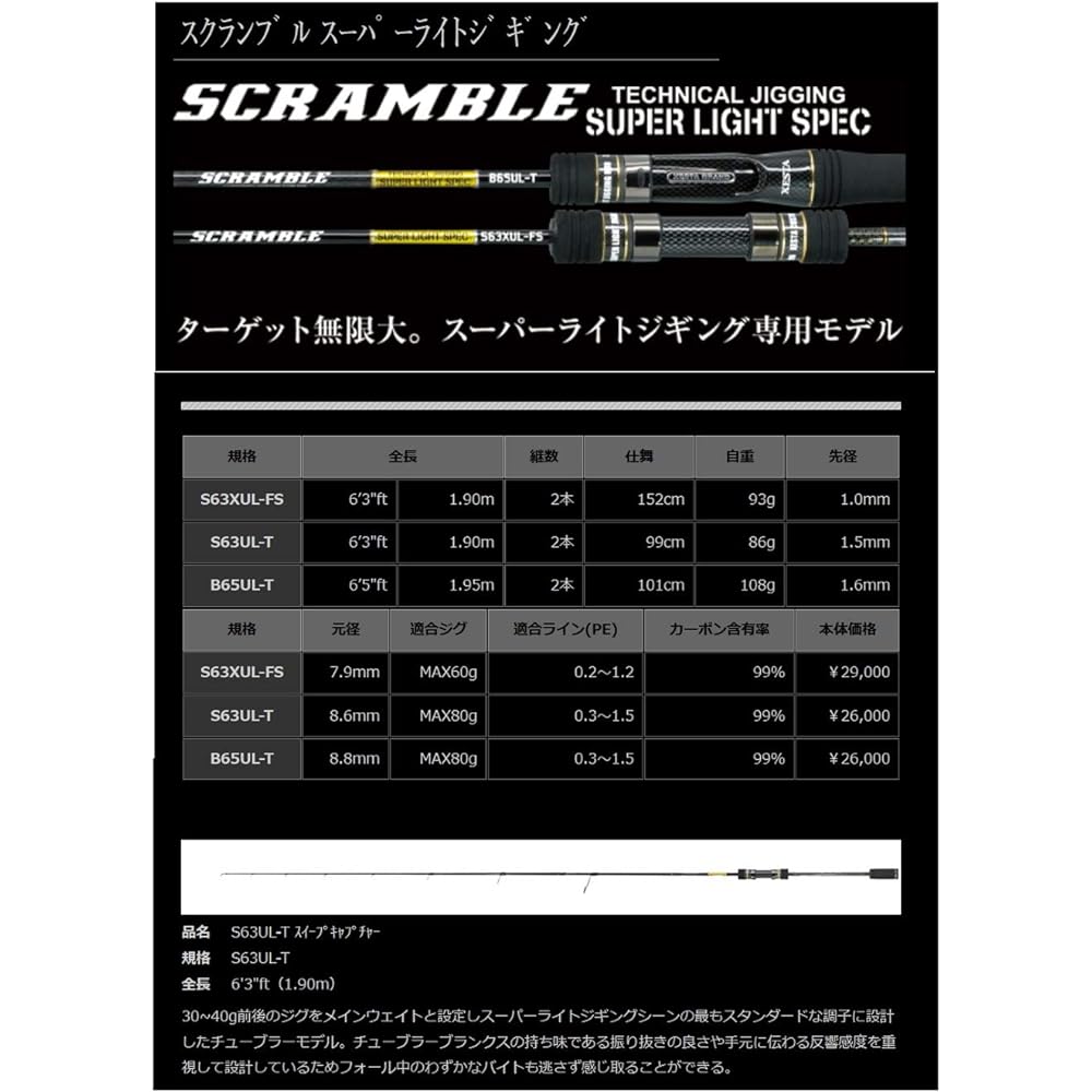 XESTA Scramble Super Light Spec S63UL-T Sweep Capture 901-5748
