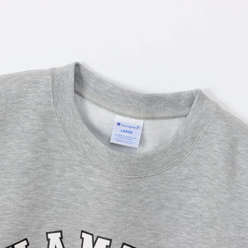[Champion] Sweatshirt Long Sleeve Round Neck COTTON USA Loose Fit Graphic Logo Print Crew Neck Sweatshirt Action Style C3-Y005 Men's